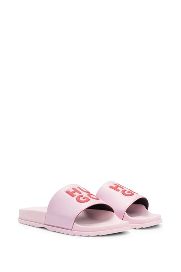 HUGO Pink Match it Slid Sandals