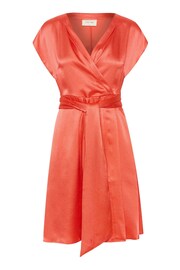 Cream Red Loretta Wrap Dress - Image 5 of 6