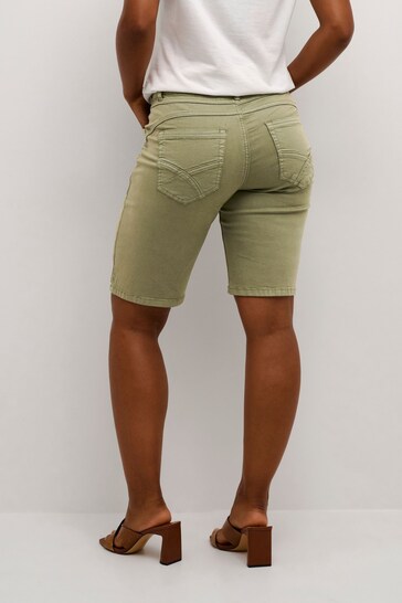 Cream Green Ann Slim Fit Shorts