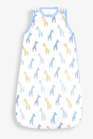 JoJo Maman Bébé Blue Giraffe 1 Tog Baby Muslin Sleeping Bag