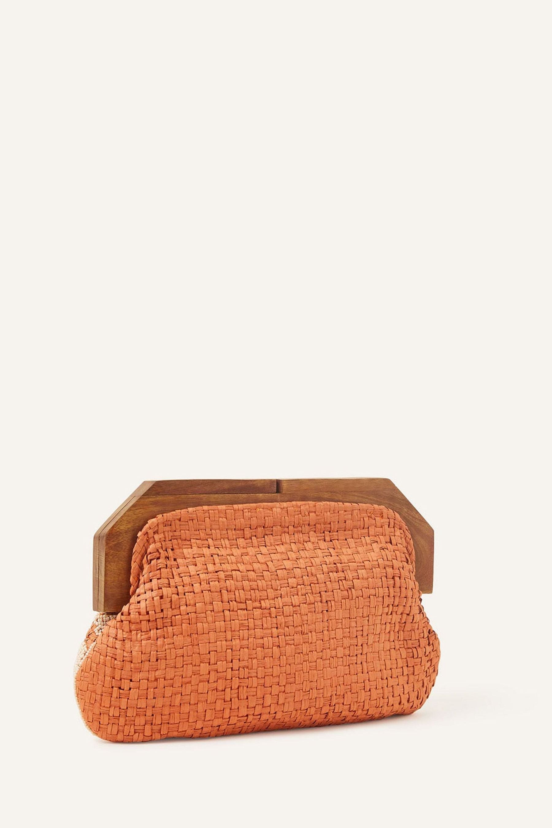 Straw clutch bag accessorize 2025