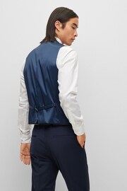 BOSS Blue Slim Fit Wool Blend Waistcoat - Image 2 of 5