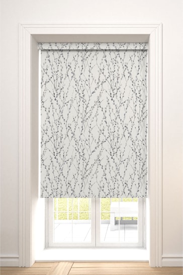 Silver Grey Delicate Willow Made To Measure Roller Blind