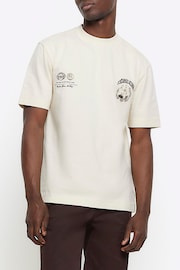 River Island Cream Regular Fit Ecru Cordoba T-Shirt - Image 2 of 6