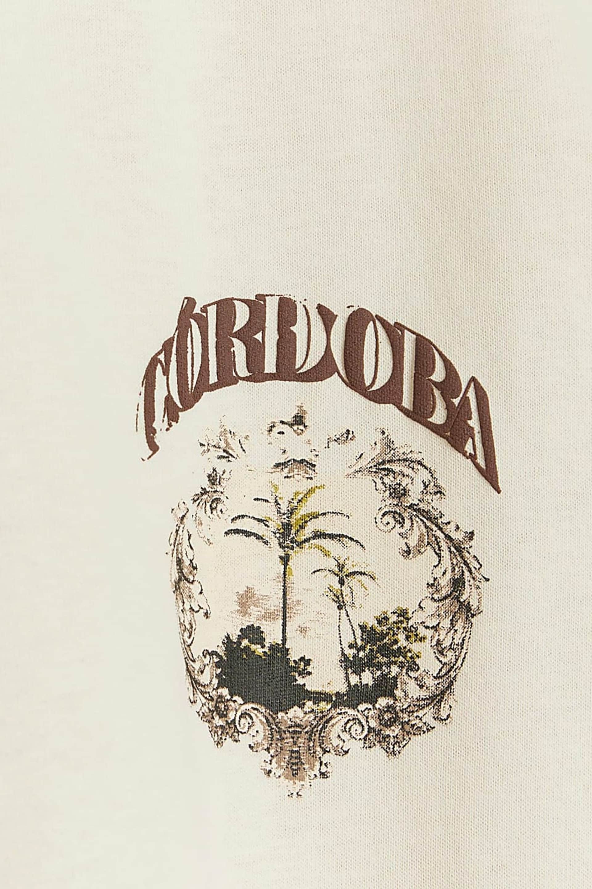 River Island Cream Regular Fit Ecru Cordoba T-Shirt - Image 6 of 6