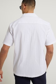 River Island White Formal Seersucker Shirt - Image 2 of 3