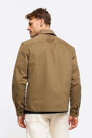 River Island Brown Zipper Front Overshirt - Image 2 of 6