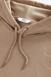 Stone Natural Oversized Jersey Cotton Rich Overhead Hoodie - Image 5 of 7