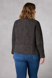 Live Unlimited Charcoal Grey Curve Suede Jacket - Image 4 of 7