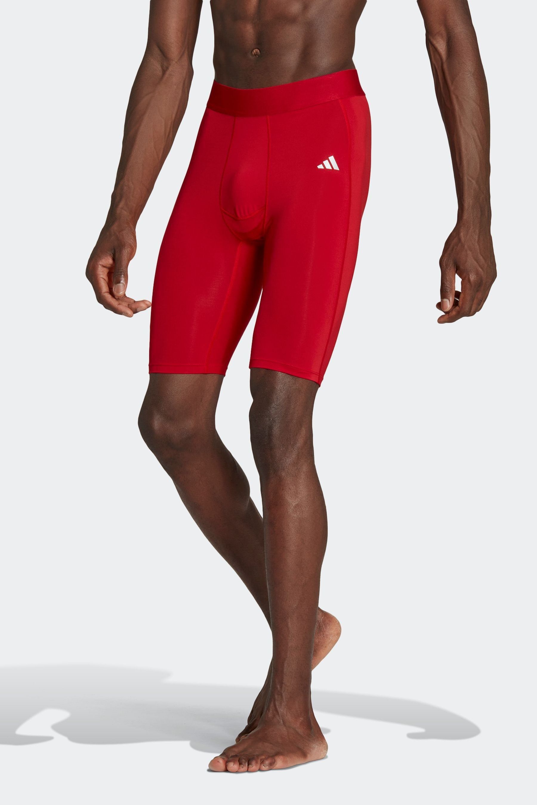 adidas Red Sportswear Techfit Aeroready Short Tights