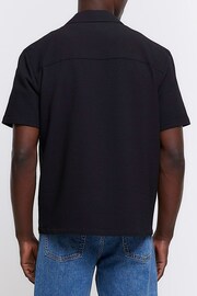 River Island Black Seersucker Revere Shirt - Image 2 of 6