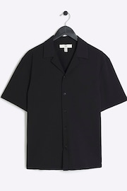 River Island Black Seersucker Revere Shirt - Image 5 of 6