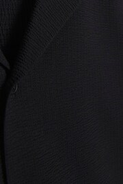 River Island Black Seersucker Revere Shirt - Image 6 of 6