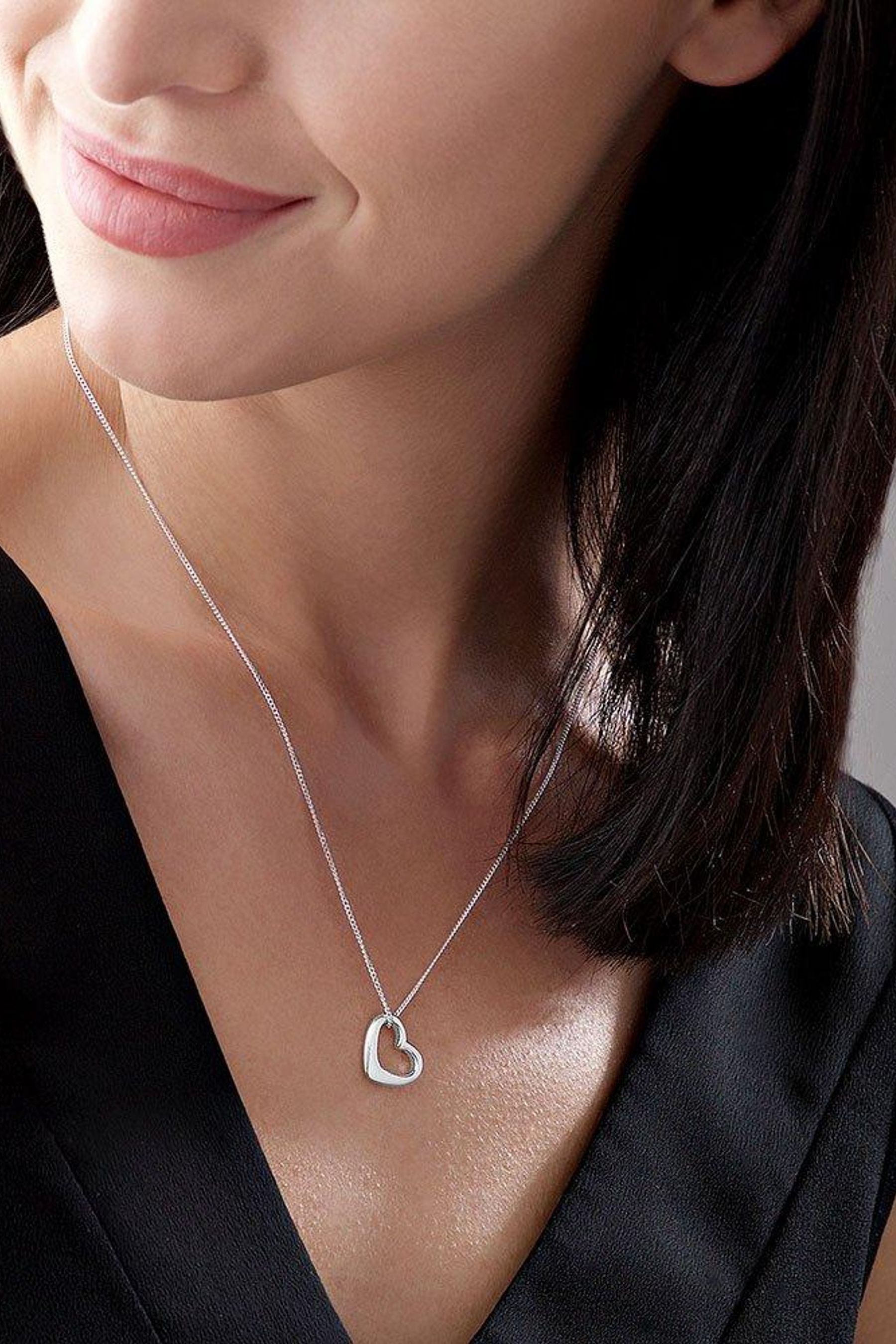 Buy Beaverbrooks Sterling Silver Heart Pendant from the Next UK online shop