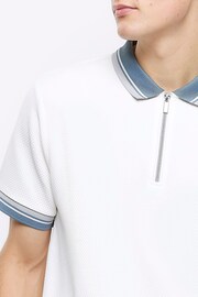 River Island Cream Ecru Tape Contrast Baseball T-Shirt - Image 4 of 6