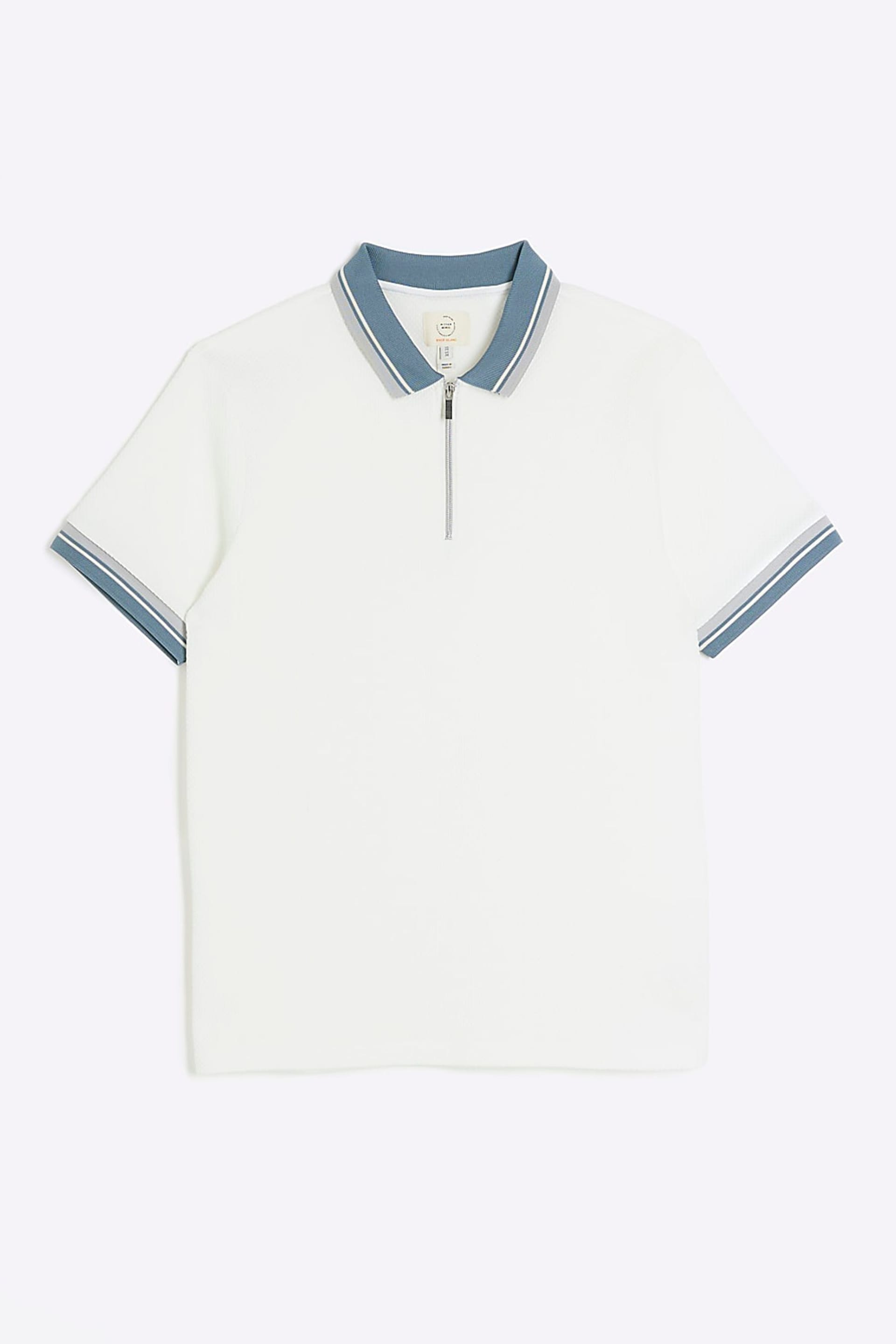 River Island Cream Ecru Tape Contrast Baseball T-Shirt - Image 5 of 6