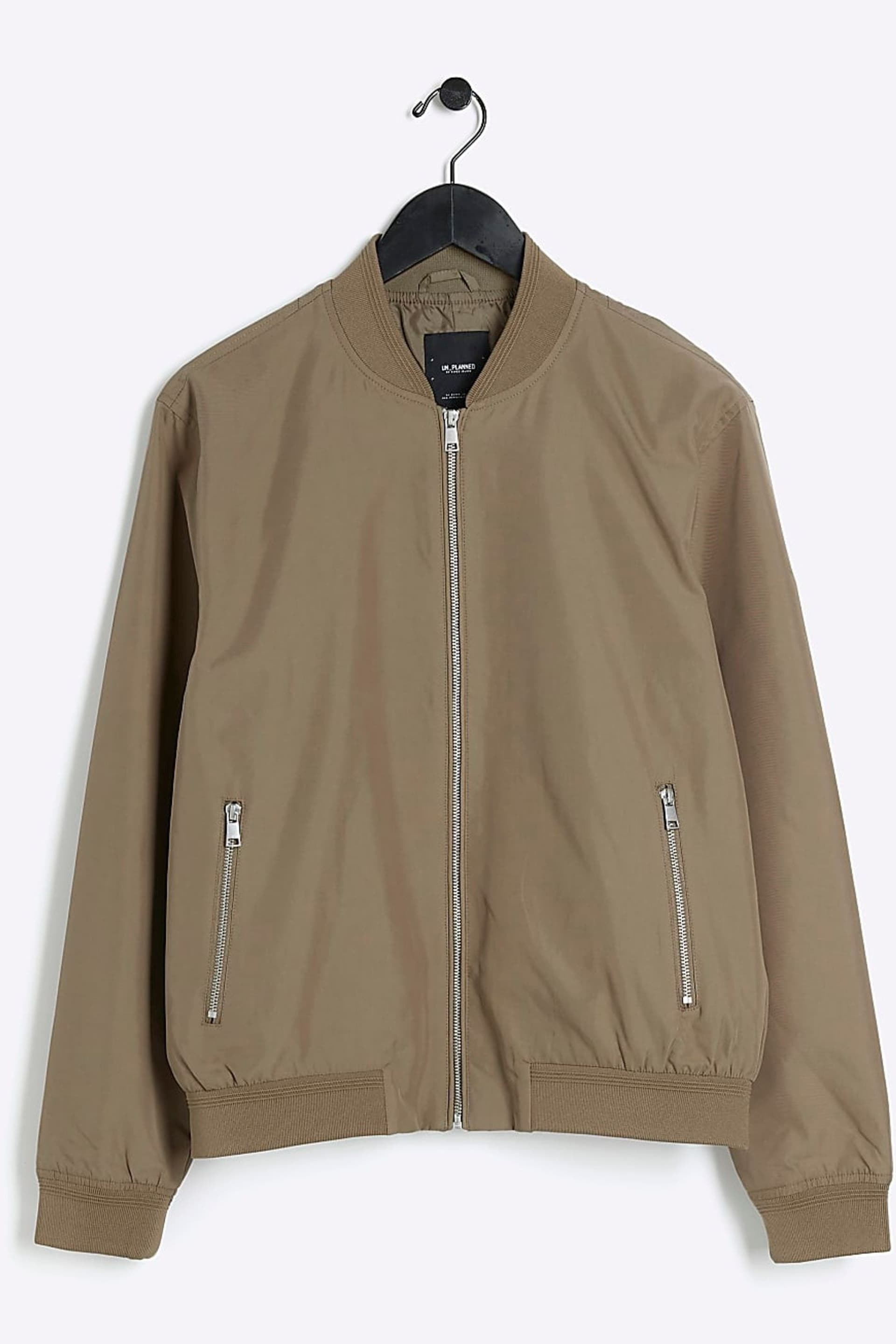 River Island Brown Cotton Bomber Jacket - Image 5 of 8
