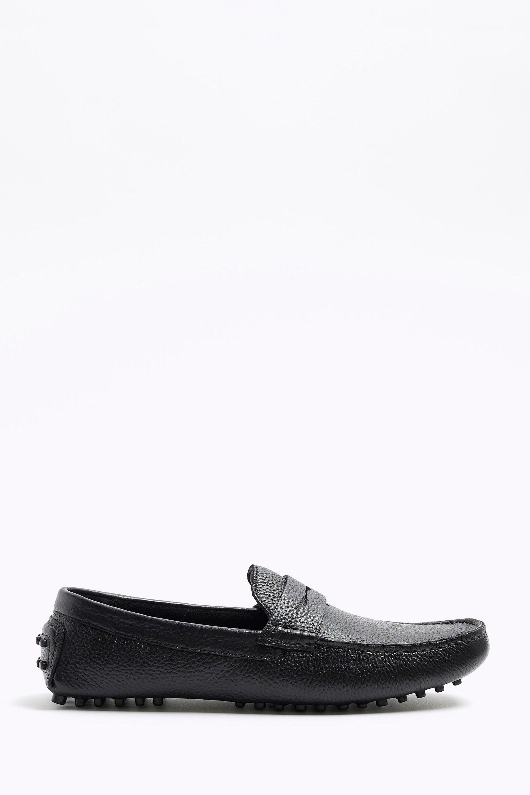 Buy River Island Black Leather Driver Shoes from the Next UK online shop
