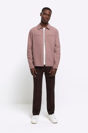 River Island Pink Long Sleeve Essential Crew Jacket - Image 3 of 6