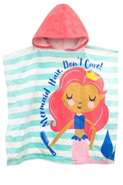 Harry Bear Blue Girls Mermaid Poncho - Image 1 of 5