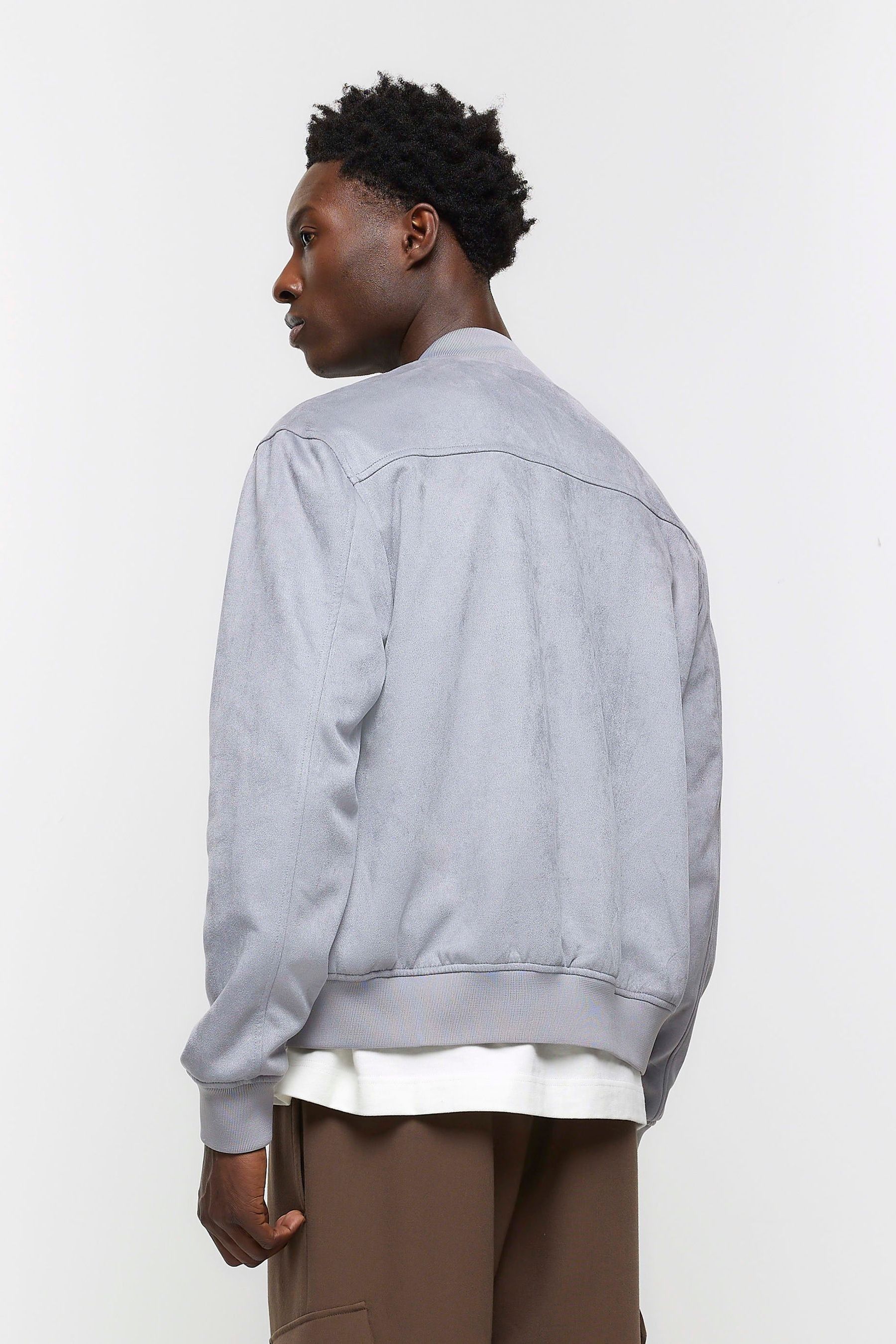 River island blue suede jacket cheap