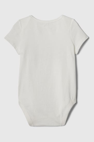 Gap Beige First Favourites Organic Cotton Graphic Bodysuit (Newborn-24mths)