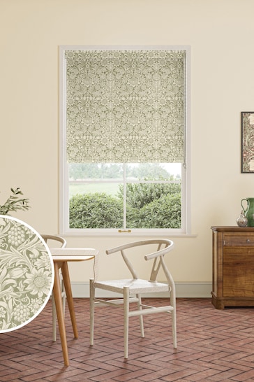 William Morris At Home Green Sunflower Made to Measure Roller Blind