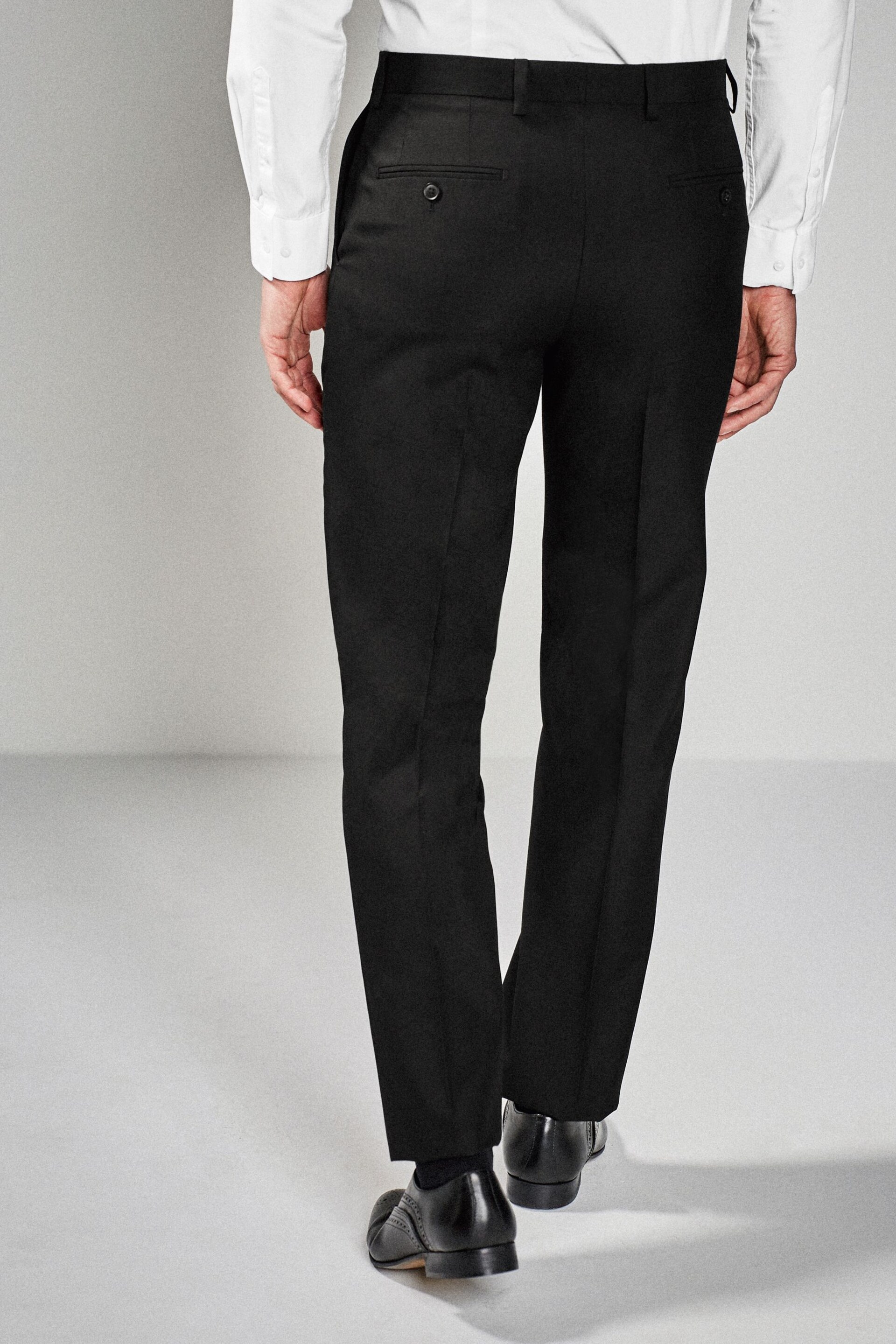 Black Regular Fit Suit Trousers - Image 2 of 3