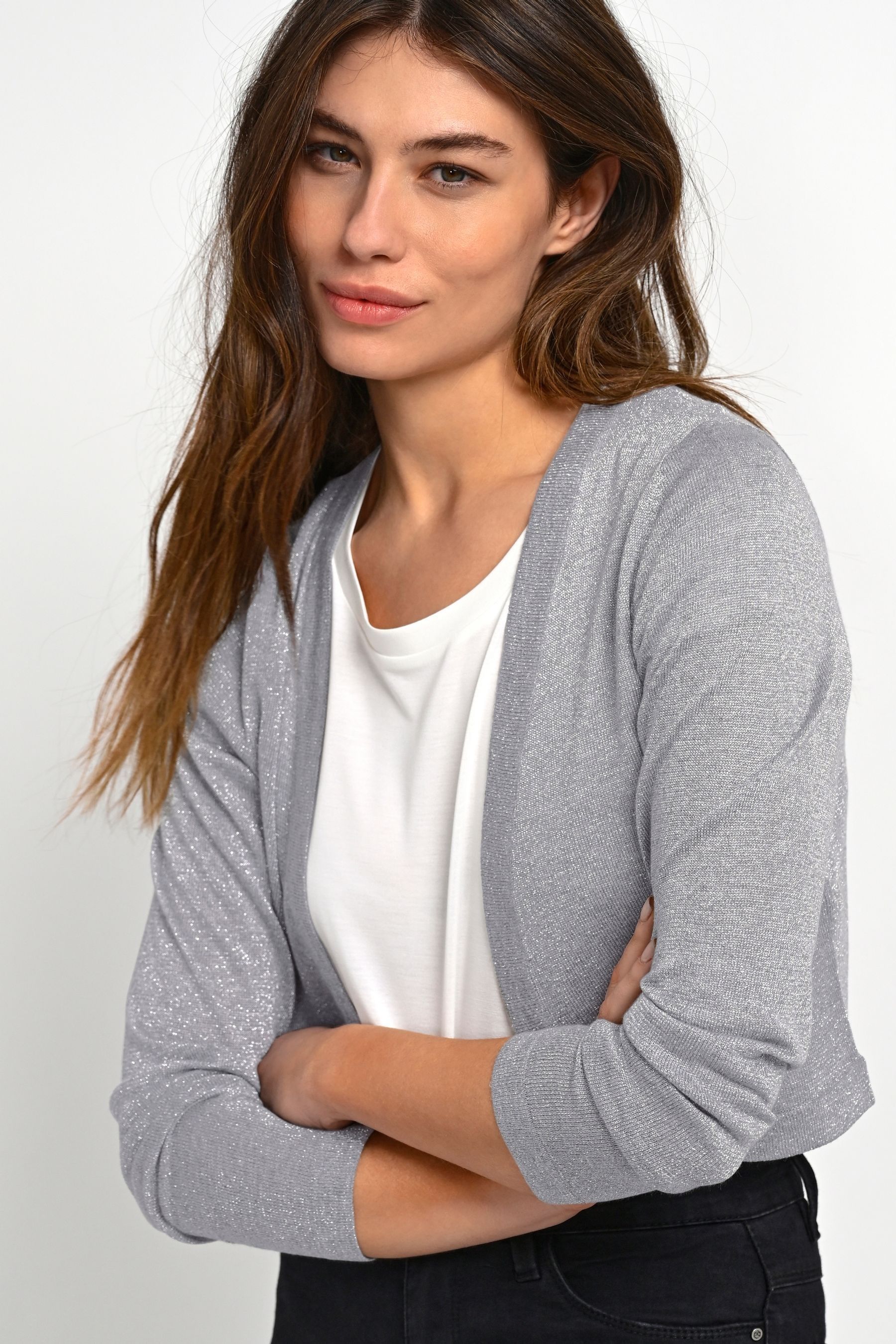 Grey bolero cardigan online