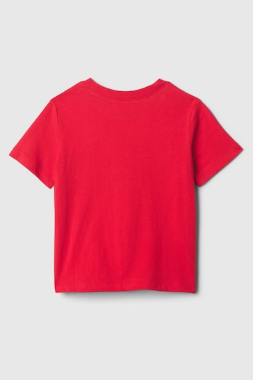 Gap Red Crew Neck Logo Short Sleeve T-Shirt (Newborn-5yrs)