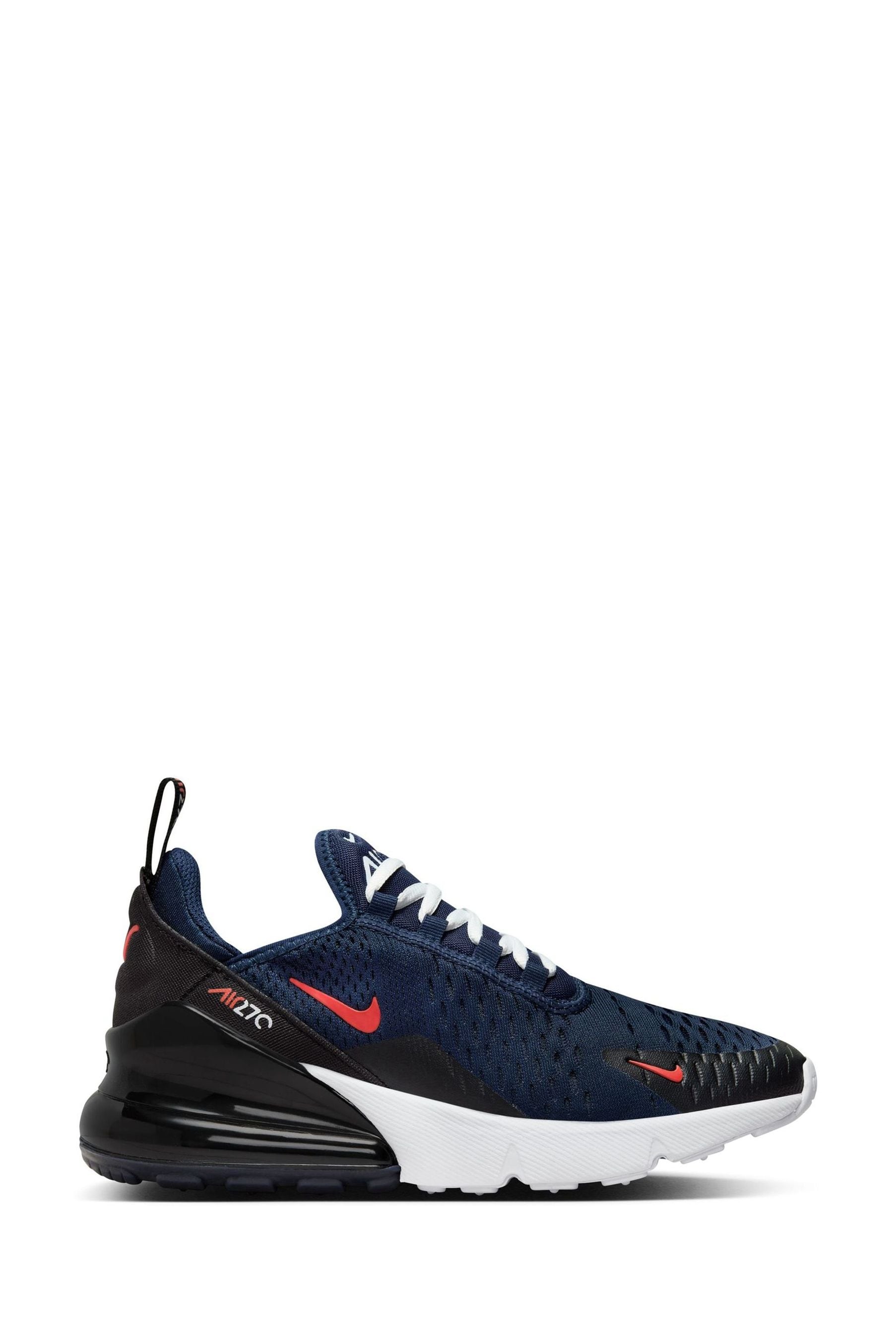 Buy Nike Navy Red Youth Air Max 270 Trainers from Next Luxembourg