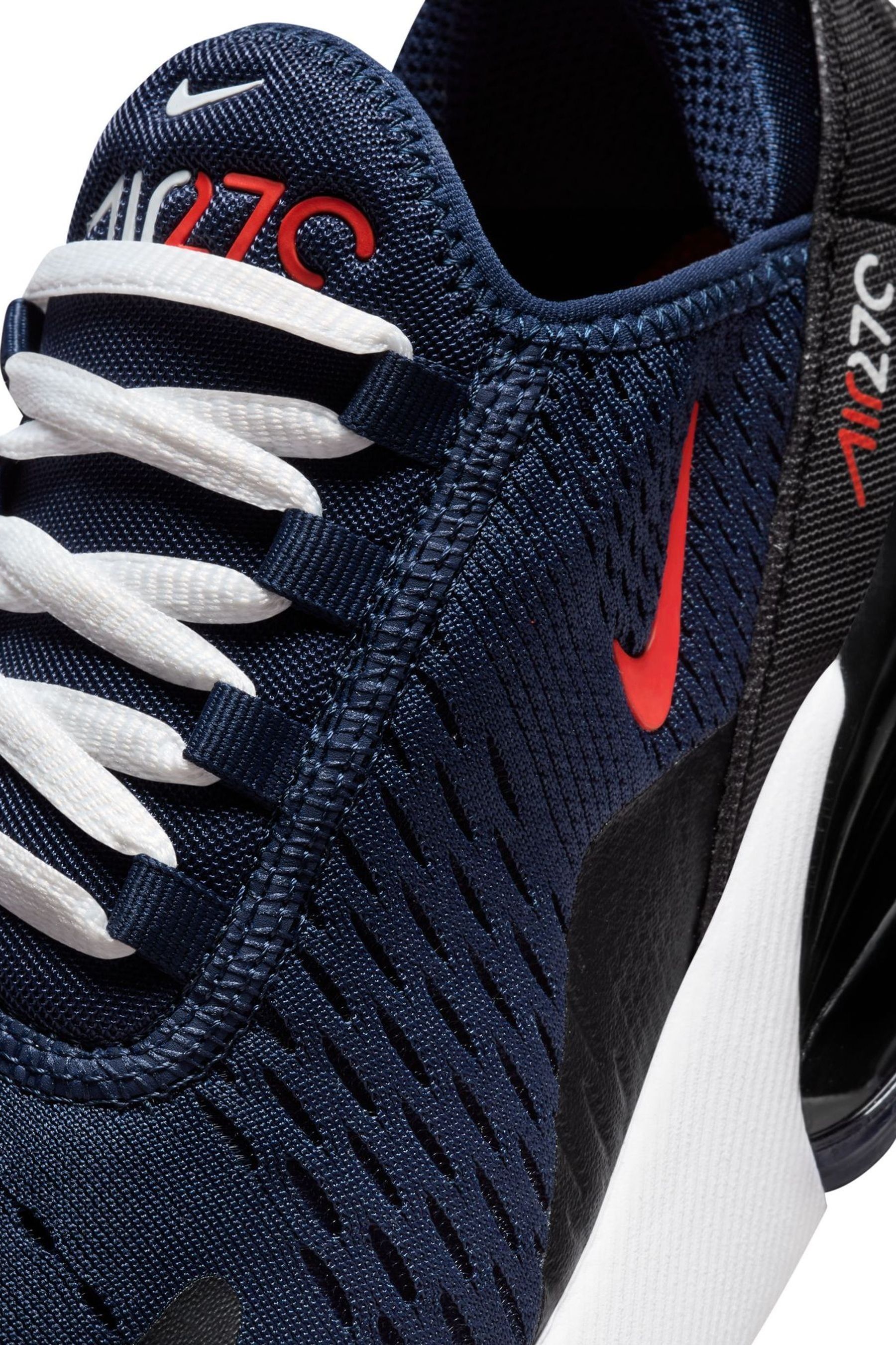 Buy Nike Navy Red Youth Air Max 270 Trainers from Next Luxembourg