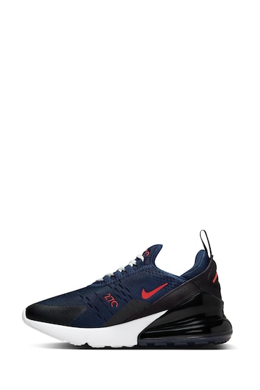 Nike Navy/Red Youth Air Max 270 Trainers