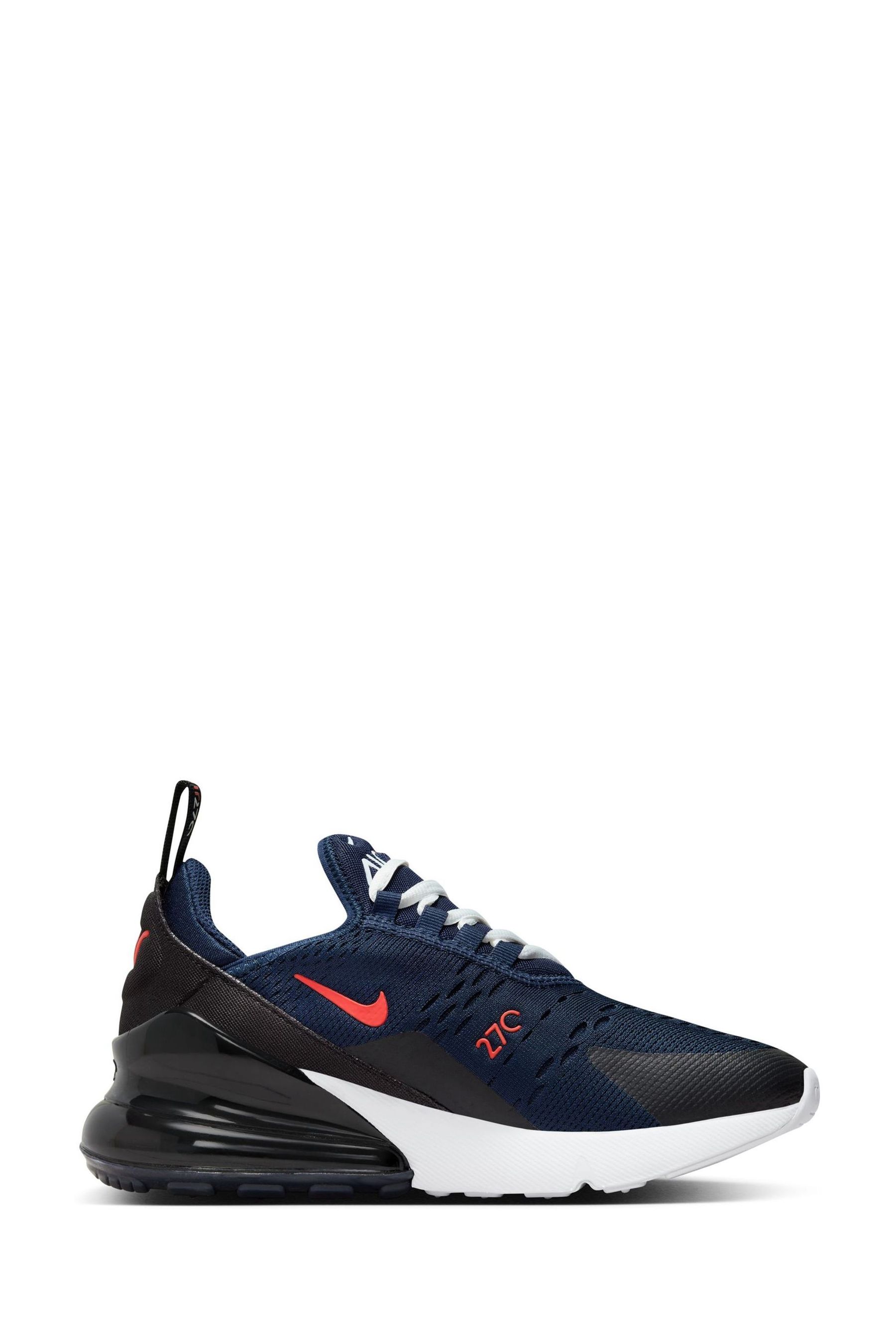 Nike Navy Red Youth Air Max 270 Trainers