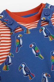 JoJo Maman Bébé Cobalt 2-Piece Toucan Print Baby Dungarees Set - Image 3 of 3