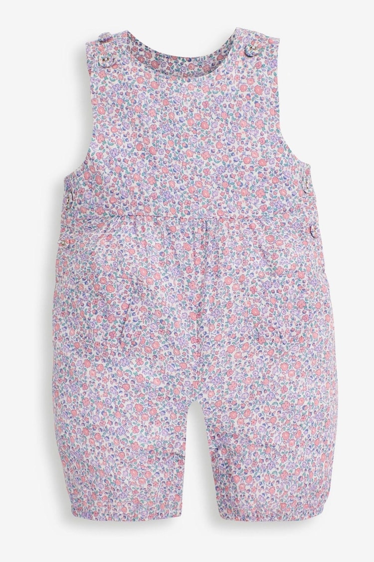 JoJo Maman Bébé Pink Pastel Ditsy Floral Floral Dungarees - Image 1 of 3