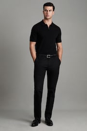 Reiss Black Eastbury Reg Cotton Blend Chinos - Image 3 of 6