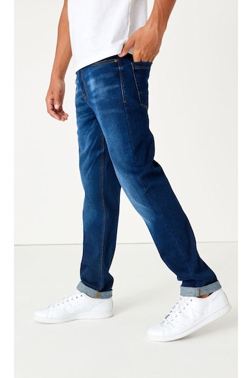 Indigo Regular Fit Mega Stretch Adjustable Waist Jeans (3-16yrs)
