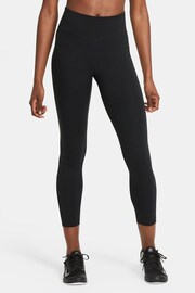 Nike Black One Mid Rise Leggings - Image 1 of 7