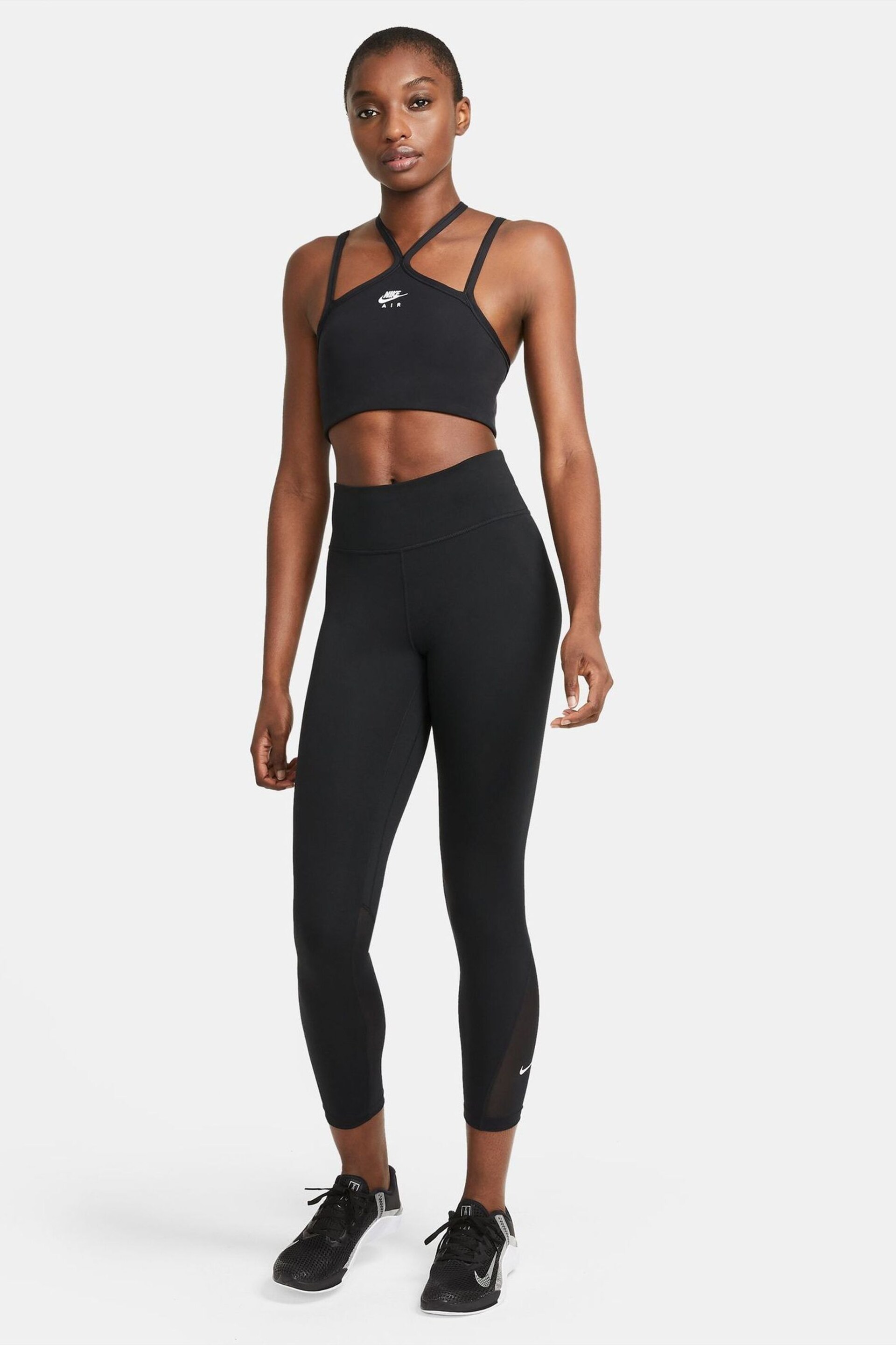 Nike Black One Mid Rise Leggings - Image 3 of 7