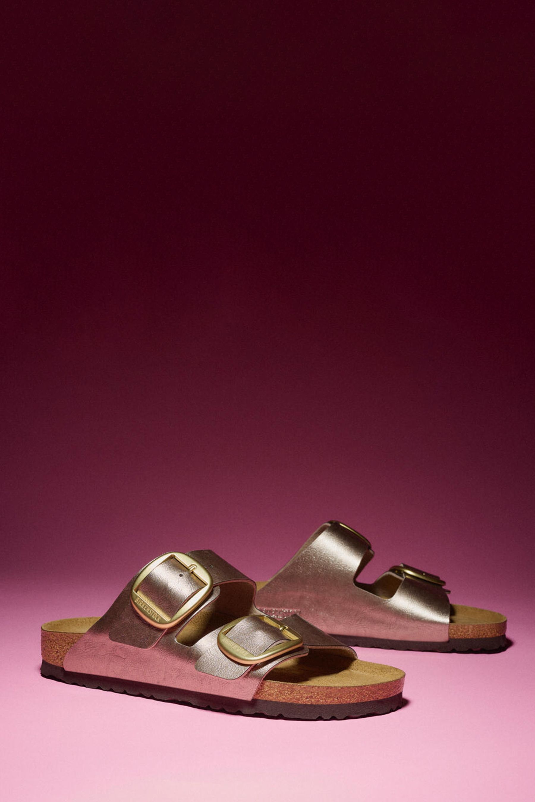 Buy Birkenstock Bronze Arizona Birko Flor Graceful Big Buckle Sandals from the Next UK online shop