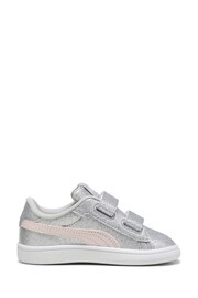 Puma Grey Toddlers Smash 3.0 Glitz Glam Trainers - Image 1 of 2