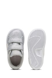 Puma Grey Toddlers Smash 3.0 Glitz Glam Trainers - Image 5 of 6