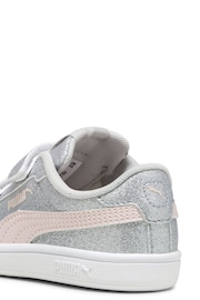 Puma Grey Toddlers Smash 3.0 Glitz Glam Trainers - Image 2 of 2