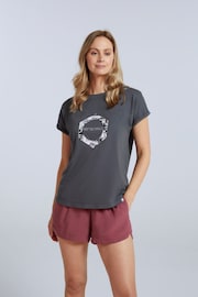 Animal Womens Grey Holly Organic Printed T-Shirt - Image 1 of 8