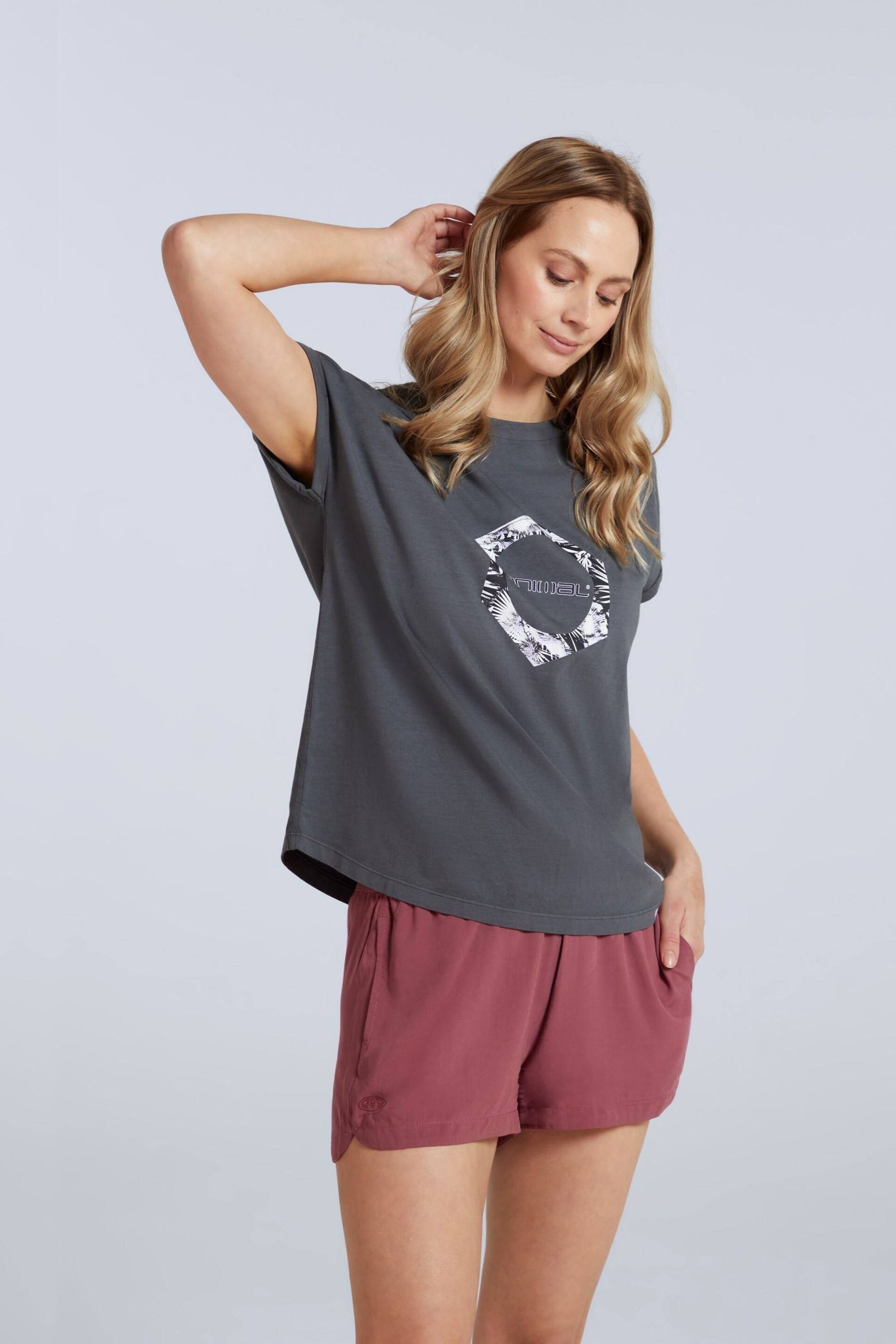 Animal Womens Grey Holly Organic Printed T-Shirt - Image 4 of 8