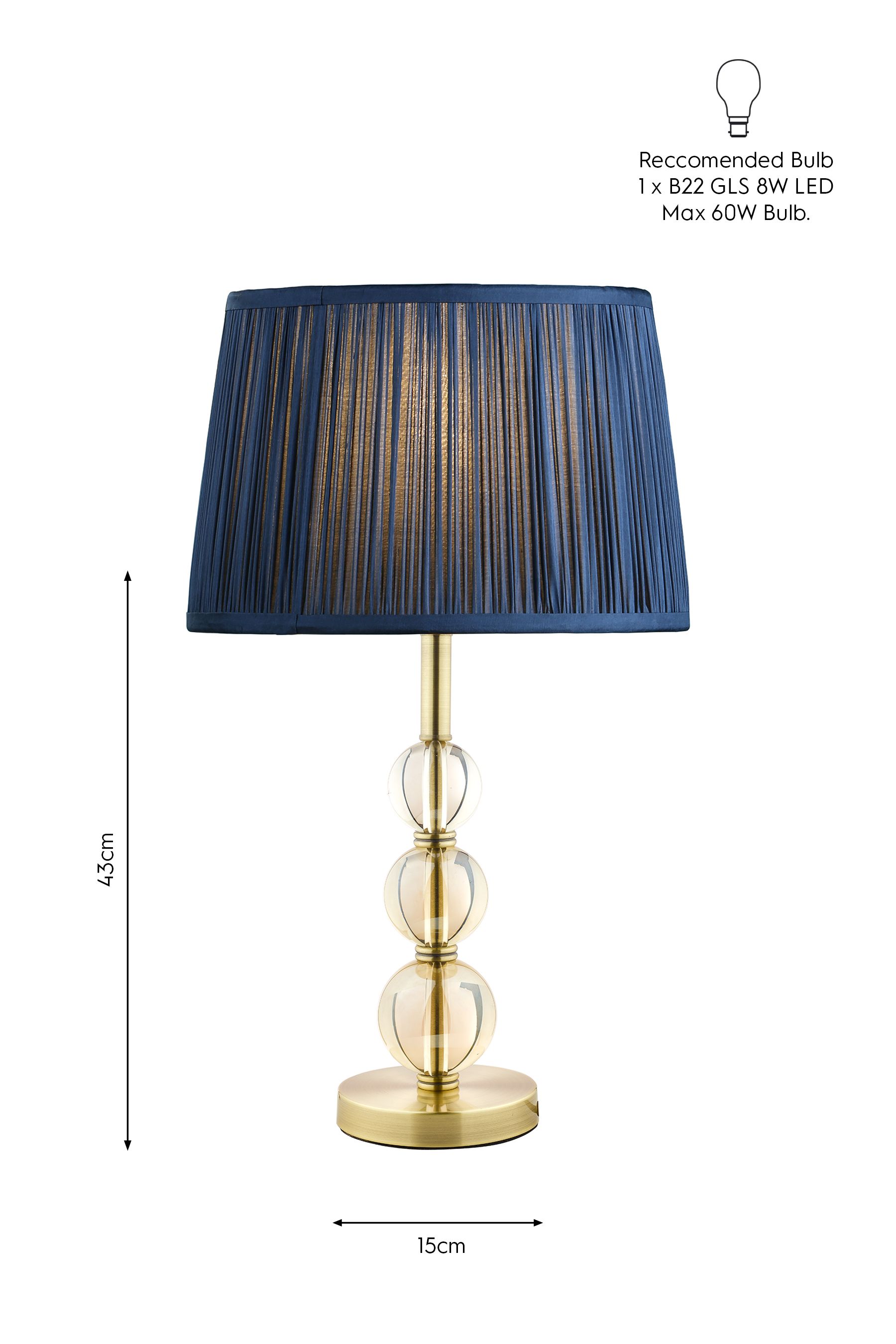 Buy Laura Ashley Antique Brass Selby Glass Ball Large Table Lamp
