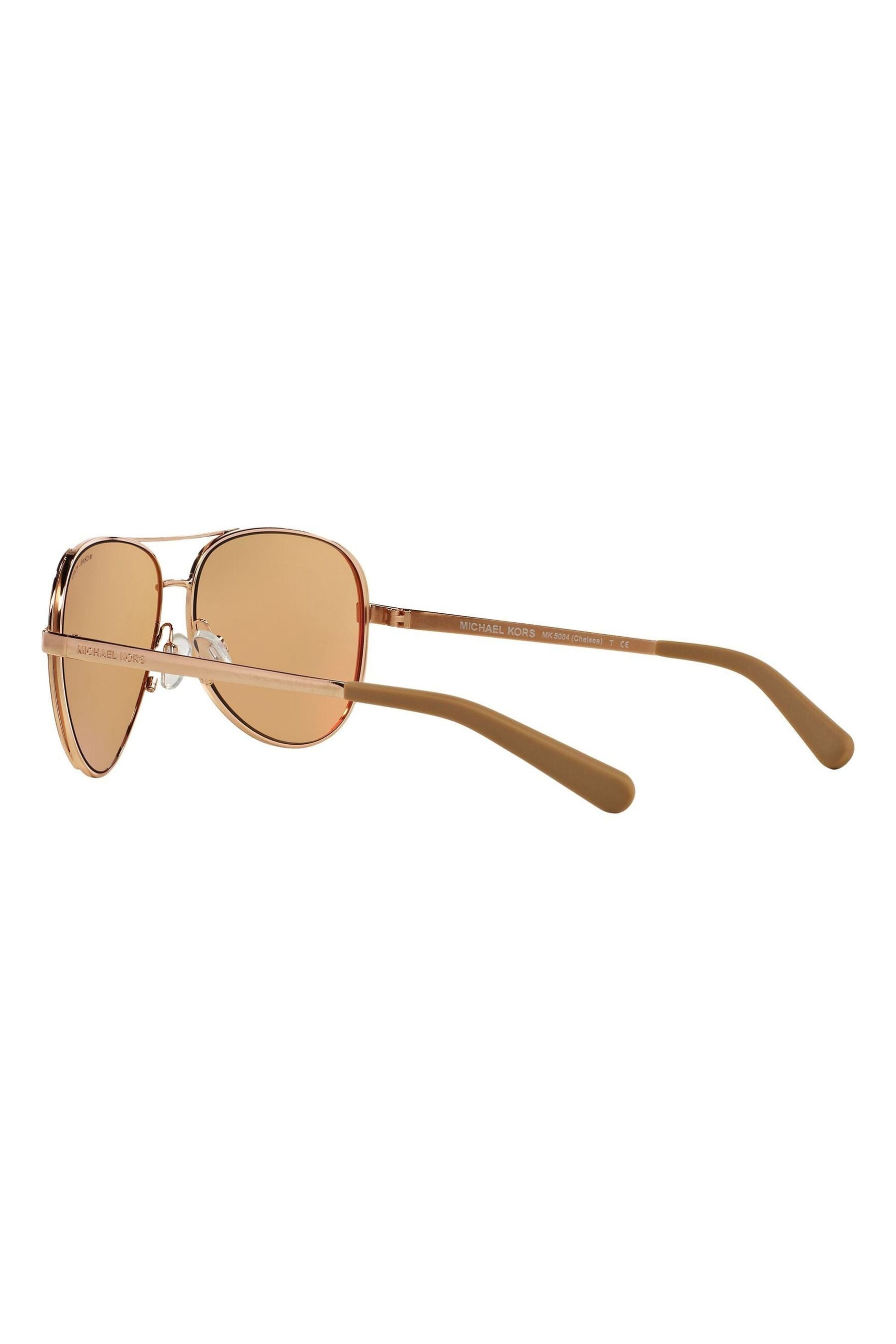 Buy Michael Kors Rose Gold Pink Chelsea Rim Pilot Sunglasses