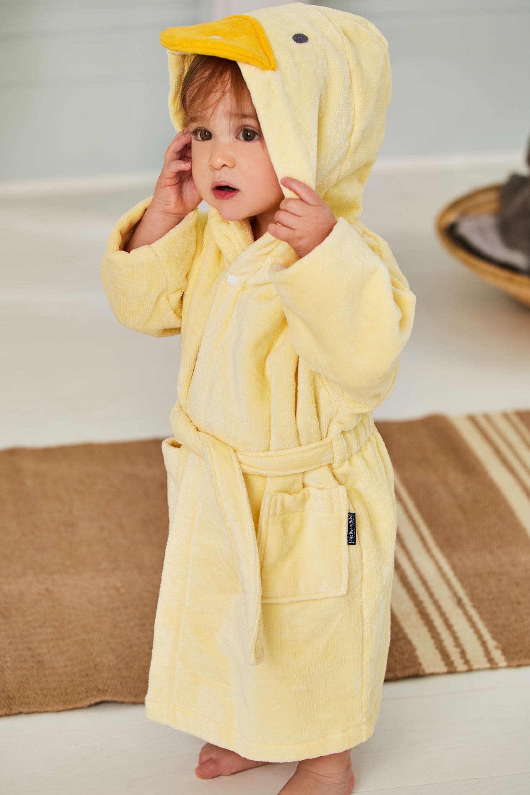 JoJo Maman Bebe Yellow Duck Cotton Towelling Robe