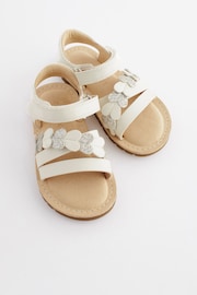 White Wide Fit (G) Heart Sandals - Image 1 of 5